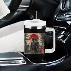 Alien Samurai Tumbler With Handle Vintage Japanese Art UFO Funny Ukiyo-e Warrior TS10 Print Your Wear