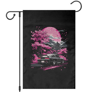 JDM Japanese Garden Flag Tokyo Japan Drift Race Car Mount Fuji Cherry Blossom Sakura TS10 Black Print Your Wear