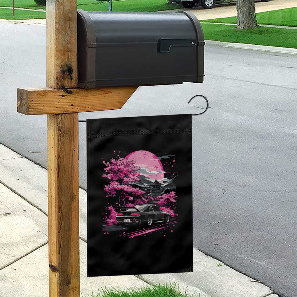 JDM Japanese Garden Flag Tokyo Japan Drift Race Car Mount Fuji Cherry Blossom Sakura TS10 Print Your Wear