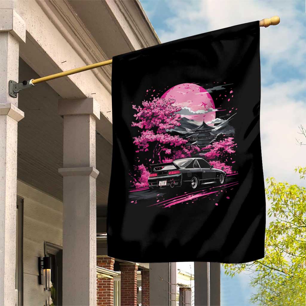 JDM Japanese Garden Flag Tokyo Japan Drift Race Car Mount Fuji Cherry Blossom Sakura TS10 Print Your Wear