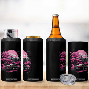 JDM Japanese 4 in 1 Can Cooler Tumbler Tokyo Japan Drift Race Car Mount Fuji Cherry Blossom Sakura TS10 Print Your Wear