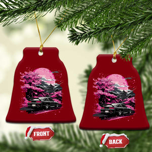JDM Japanese Ceramic Ornament Tokyo Japan Drift Race Car Mount Fuji Cherry Blossom Sakura TS10 Print Your Wear