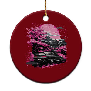 JDM Japanese Ceramic Ornament Tokyo Japan Drift Race Car Mount Fuji Cherry Blossom Sakura TS10 1pc Red Print Your Wear