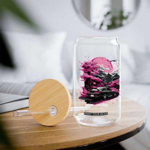 JDM Japanese Glass Can Tokyo Japan Drift Race Car Mount Fuji Cherry Blossom Sakura TS10 Print Your Wear