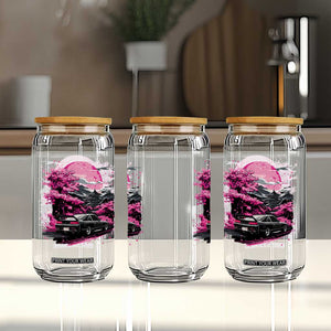 JDM Japanese Glass Can Tokyo Japan Drift Race Car Mount Fuji Cherry Blossom Sakura TS10 Print Your Wear