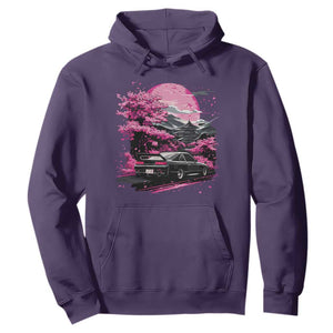 JDM Japanese Hoodie Tokyo Japan Drift Race Car Mount Fuji Cherry Blossom Sakura TS10 Purple Print Your Wear