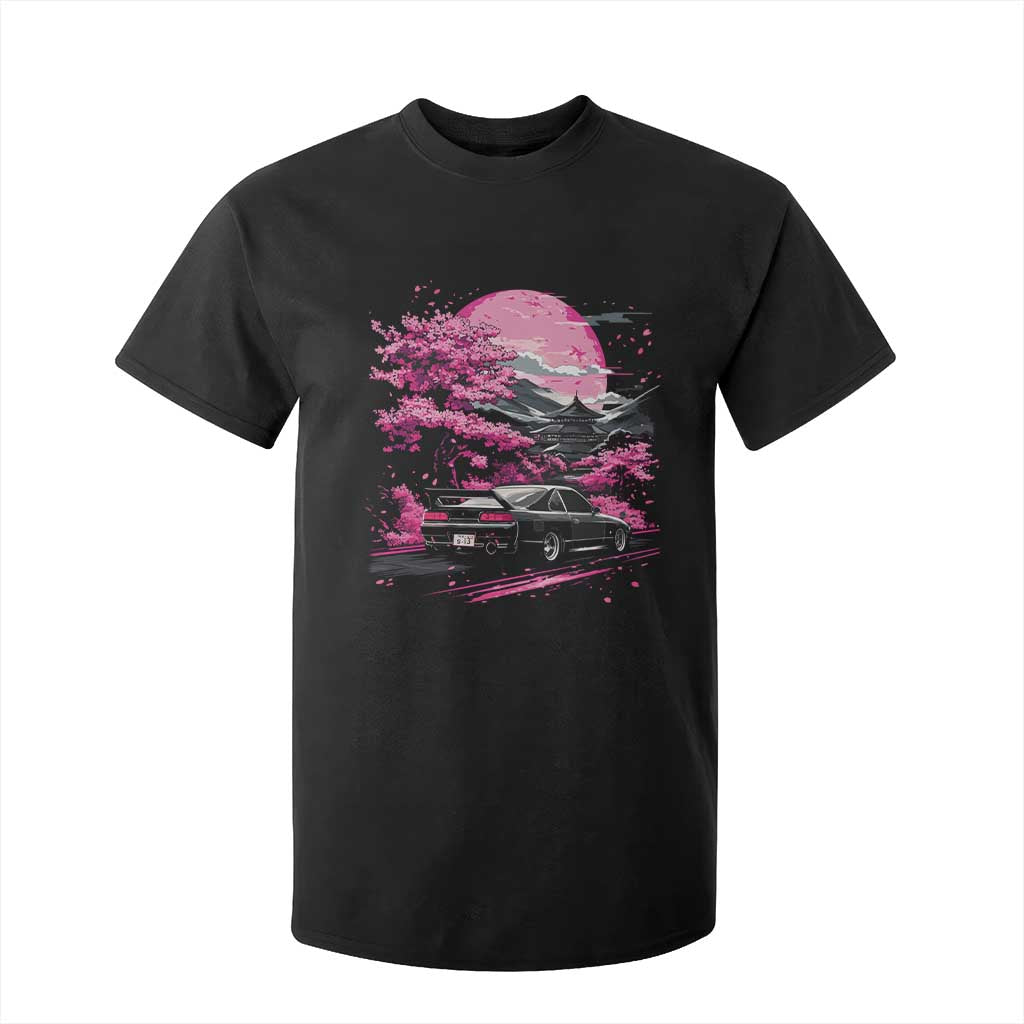 JDM Japanese T Shirt For Kid Tokyo Japan Drift Race Car Mount Fuji Cherry Blossom Sakura TS10 Black Print Your Wear