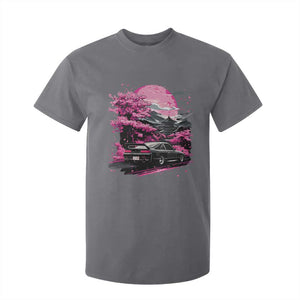 JDM Japanese T Shirt For Kid Tokyo Japan Drift Race Car Mount Fuji Cherry Blossom Sakura TS10 Charcoal Print Your Wear