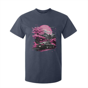 JDM Japanese T Shirt For Kid Tokyo Japan Drift Race Car Mount Fuji Cherry Blossom Sakura TS10 Navy Print Your Wear