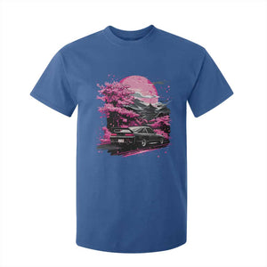 JDM Japanese T Shirt For Kid Tokyo Japan Drift Race Car Mount Fuji Cherry Blossom Sakura TS10 Royal Blue Print Your Wear