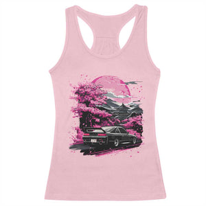 JDM Japanese Racerback Tank Top Tokyo Japan Drift Race Car Mount Fuji Cherry Blossom Sakura TS10 Light Pink Print Your Wear
