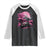 JDM Japanese Raglan Shirt Tokyo Japan Drift Race Car Mount Fuji Cherry Blossom Sakura TS10 Black White Print Your Wear