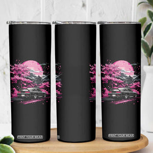 JDM Japanese Skinny Tumbler Tokyo Japan Drift Race Car Mount Fuji Cherry Blossom Sakura TS10 Print Your Wear