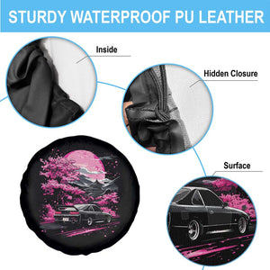 JDM Japanese Spare Tire Cover Tokyo Japan Drift Race Car Mount Fuji Cherry Blossom Sakura TS10 Print Your Wear