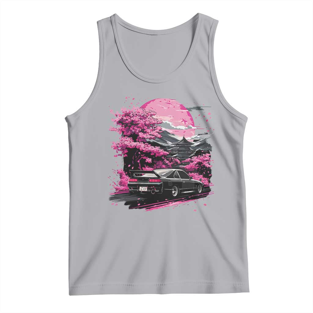 JDM Japanese Tank Top Tokyo Japan Drift Race Car Mount Fuji Cherry Blossom Sakura TS10 Athletic Heather Print Your Wear