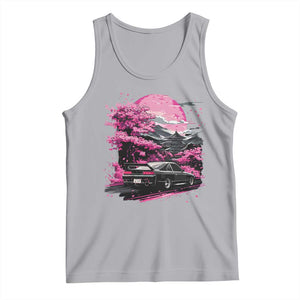 JDM Japanese Tank Top Tokyo Japan Drift Race Car Mount Fuji Cherry Blossom Sakura TS10 Athletic Heather Print Your Wear