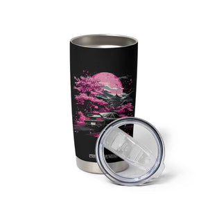 JDM Japanese Tumbler Cup Tokyo Japan Drift Race Car Mount Fuji Cherry Blossom Sakura TS10 Print Your Wear