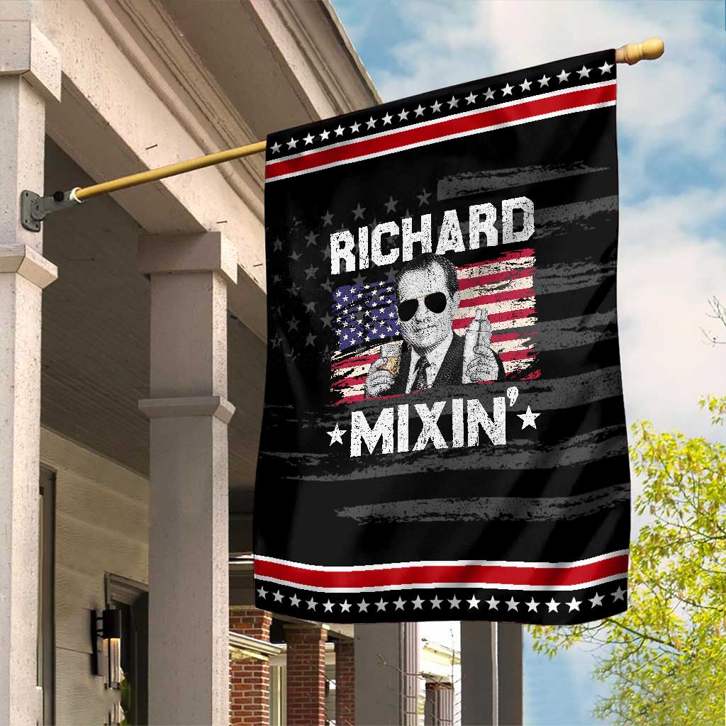 Funny 4th of July Richard Nixon Mixin Garden Flag Patriotic Bartender American Flag TS10 Distressed Black Red Print Your Wear