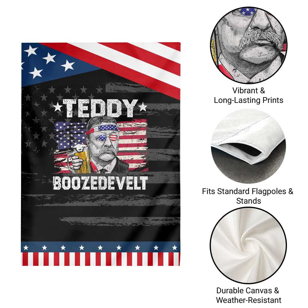 Funny Theodore Roosevelt 4th Of July Garden Flag Teddy Boozedevelt Drinking American Flag TS10 Print Your Wear