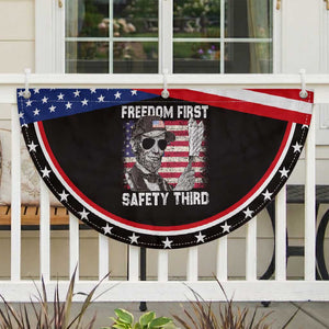 Lincoln 4th Of July Patriotic Fan Flag Abe Freedom First Safety Third American Flag