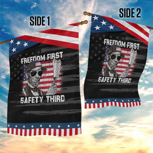 Lincoln 4th Of July Garden Flag Abe Freedom First Safety Third American Flag TS10 Print Your Wear