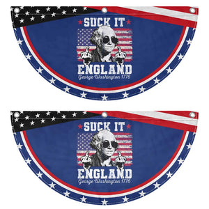 Funny 4th of July George Washington Patriotic Fan Flag Suck It England 1776