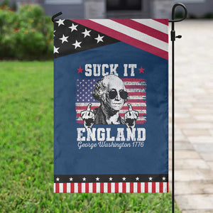 Funny 4th of July George Washington Garden Flag Suck It England 1776 TS10 Classic Blue Black Print Your Wear