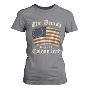 Funny Historical T Shirt For Women The British Blew A Thirteen Colony Lead Patriotic Humor TS10 Charcoal Print Your Wear