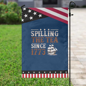 Spilling The Tea Since 1773 Garden Flag Retro Usa Patriotic 4th of July Party TS10 Classic Blue Black Print Your Wear