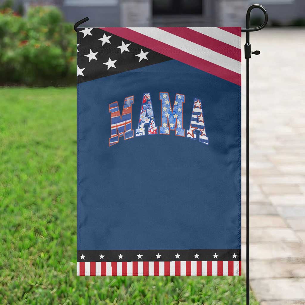 American Mama Garden Flag 4th of July TS10 Classic Blue Black Print Your Wear