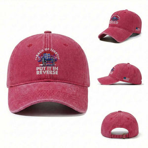 Back It Up Terry Put It In Reverse Washed Cotton Baseball Cap Funny 4th Of July TS10 Washed Cap Universal Fit Red Print Your Wear