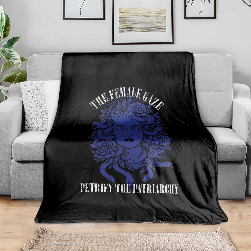 Medusa Feminist Throw Blanket Womens Rights Mythical Empowerment Graphic TS10 Print Your Wear