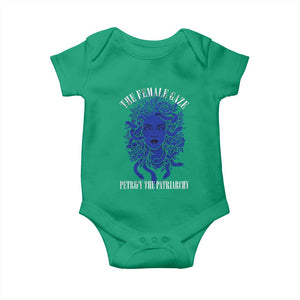 Medusa Feminist Baby Onesie Womens Rights Mythical Empowerment Graphic TS10 Irish Green Print Your Wear