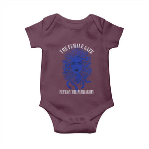 Medusa Feminist Baby Onesie Womens Rights Mythical Empowerment Graphic TS10 Maroon Print Your Wear