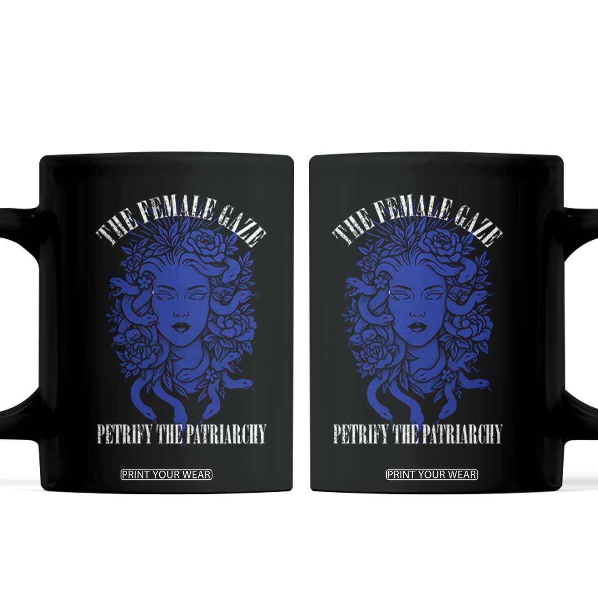 Medusa Feminist Coffee Mug Womens Rights Mythical Empowerment Graphic TS10 Black Print Your Wear