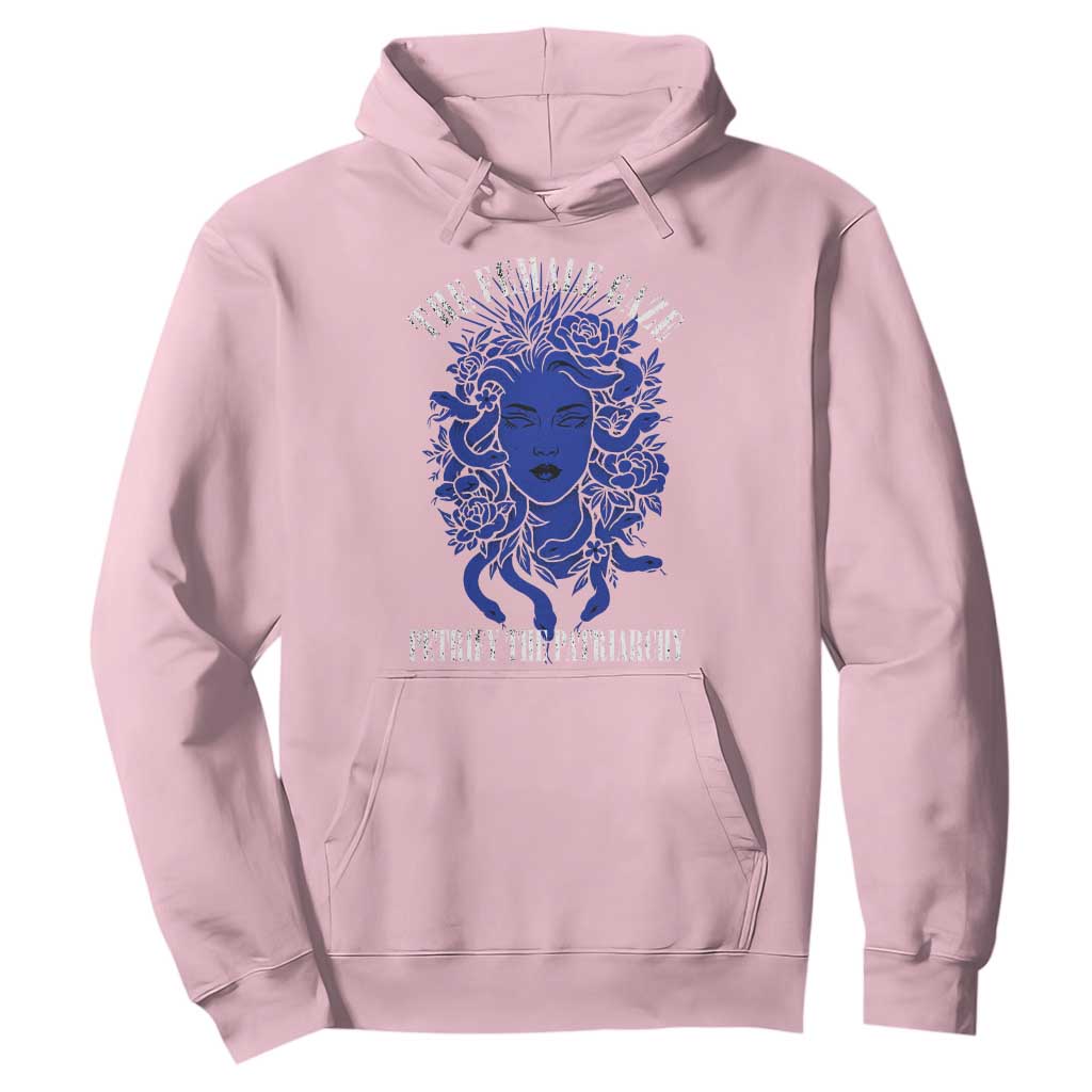 Medusa Feminist Hoodie Womens Rights Mythical Empowerment Graphic TS10 Light Pink Print Your Wear