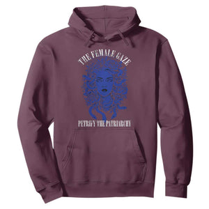 Medusa Feminist Hoodie Womens Rights Mythical Empowerment Graphic TS10 Maroon Print Your Wear
