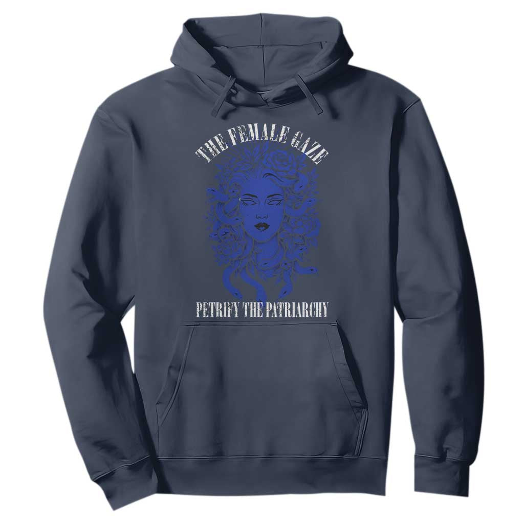 Medusa Feminist Hoodie Womens Rights Mythical Empowerment Graphic TS10 Navy Print Your Wear