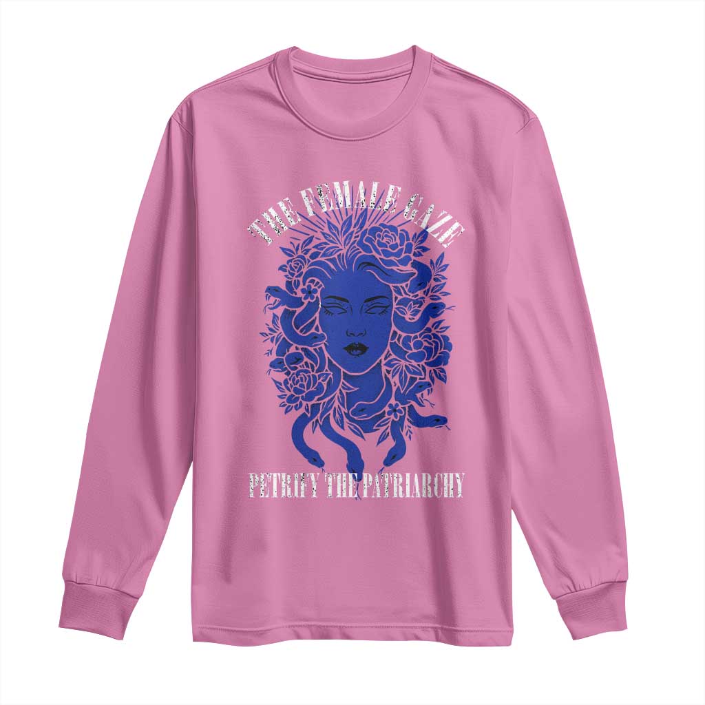 Medusa Feminist Long Sleeve Shirt Womens Rights Mythical Empowerment Graphic TS10 Azalea Print Your Wear