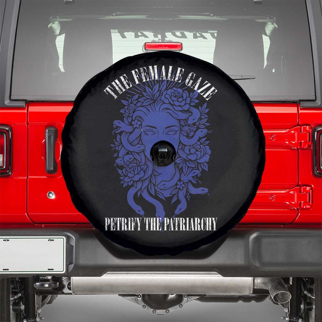 Medusa Feminist Spare Tire Cover Womens Rights Mythical Empowerment Graphic TS10 Black Print Your Wear