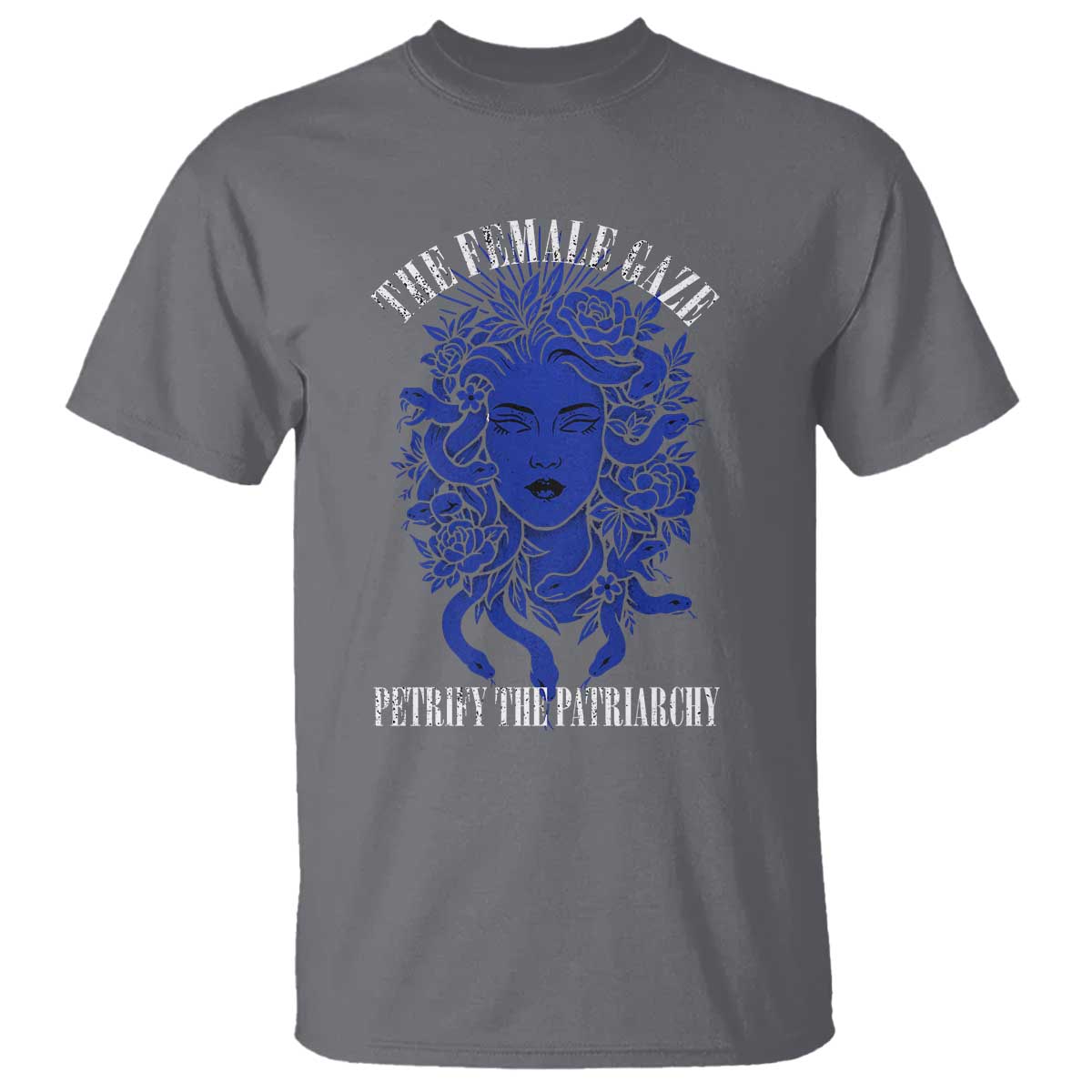 Medusa Feminist T Shirt Womens Rights Mythical Empowerment Graphic TS10 Charcoal Print Your Wear
