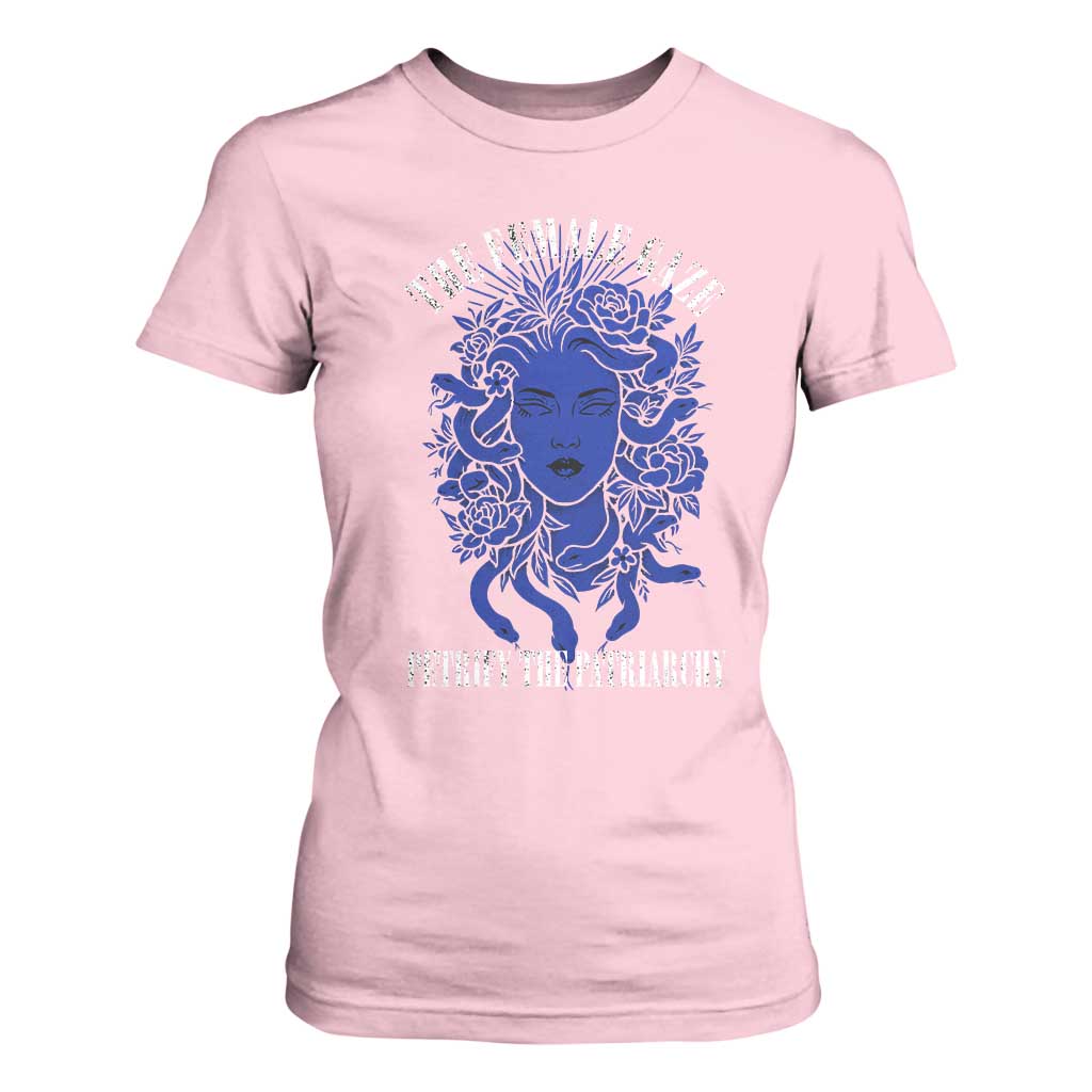 Medusa Feminist T Shirt For Women Womens Rights Mythical Empowerment Graphic TS10 Light Pink Print Your Wear