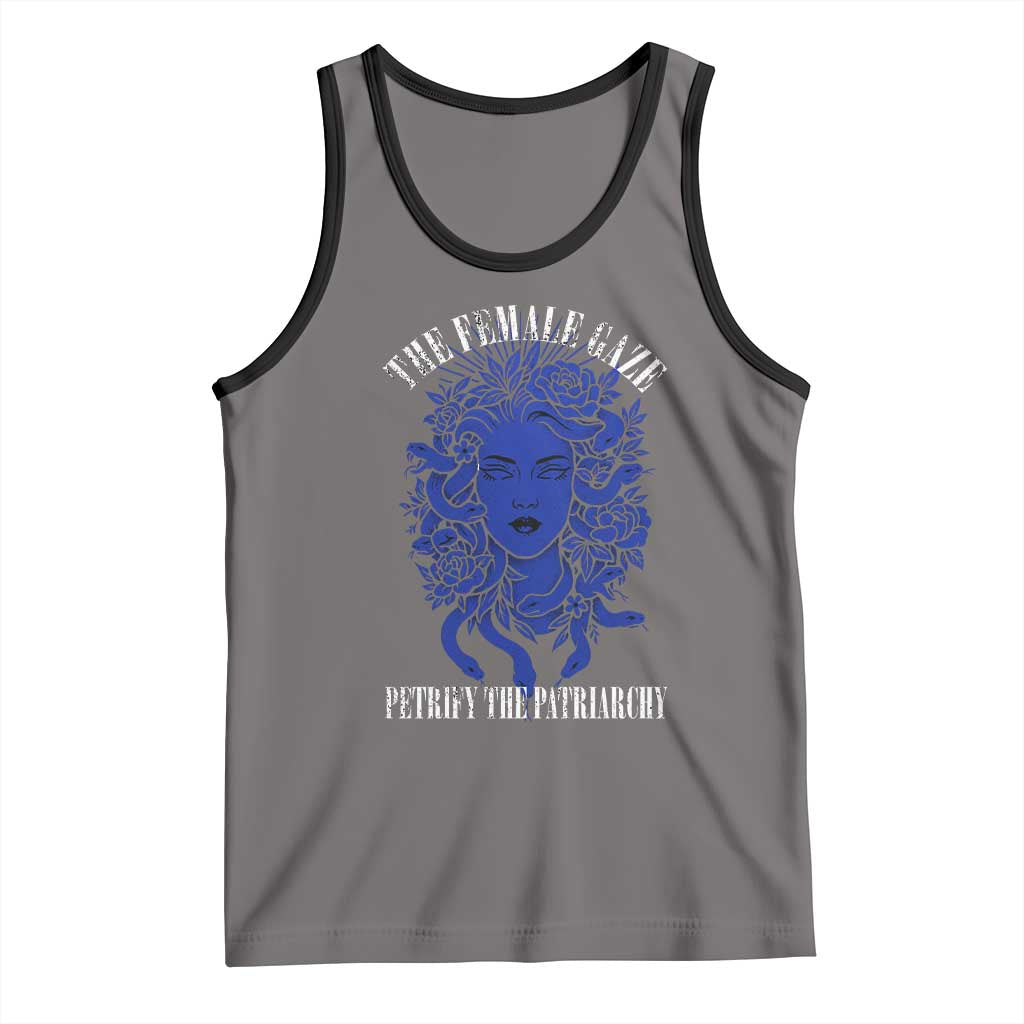 Medusa Feminist Tank Top Womens Rights Mythical Empowerment Graphic TS10 Deep Heather Black Print Your Wear