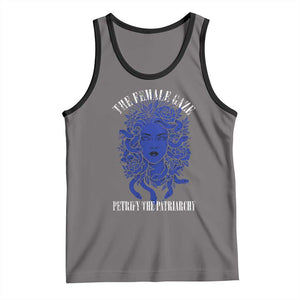 Medusa Feminist Tank Top Womens Rights Mythical Empowerment Graphic TS10 Deep Heather Black Print Your Wear