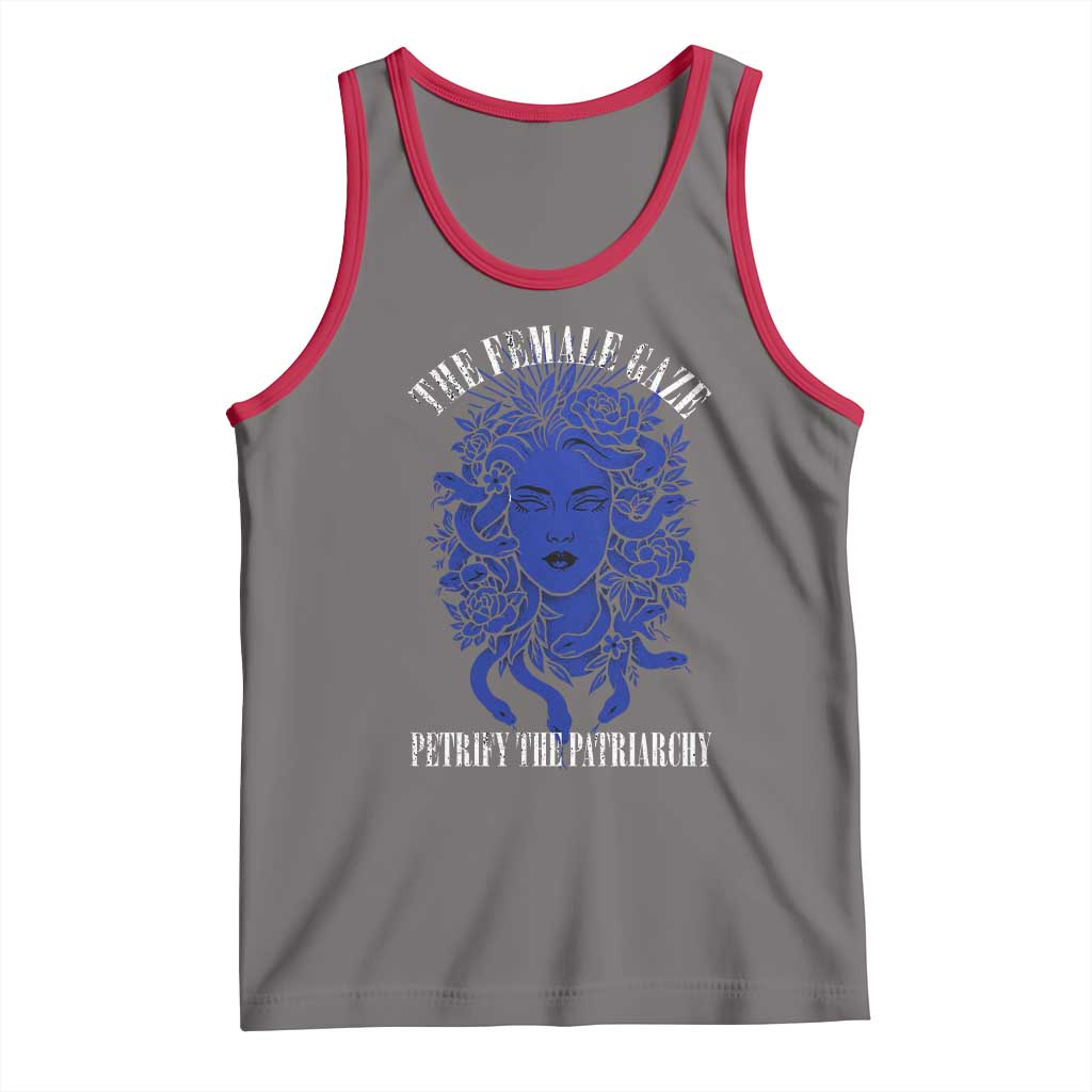 Medusa Feminist Tank Top Womens Rights Mythical Empowerment Graphic TS10 Deep Heather Red Print Your Wear