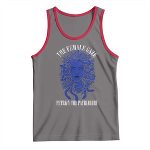 Medusa Feminist Tank Top Womens Rights Mythical Empowerment Graphic TS10 Deep Heather Red Print Your Wear