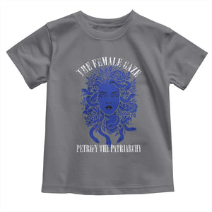Medusa Feminist Toddler T Shirt Womens Rights Mythical Empowerment Graphic TS10 Charcoal Print Your Wear