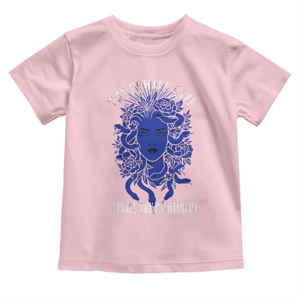 Medusa Feminist Toddler T Shirt Womens Rights Mythical Empowerment Graphic TS10 Light Pink Print Your Wear