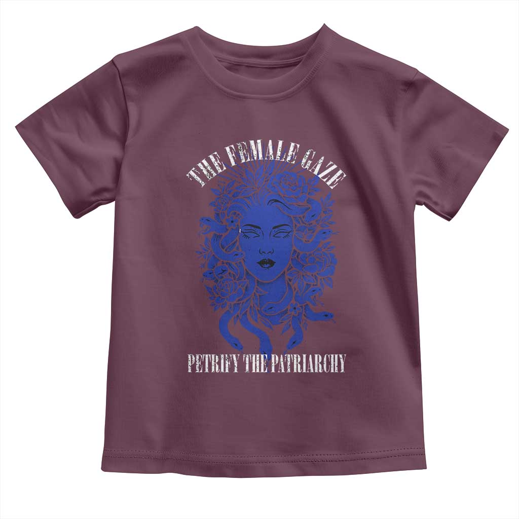 Medusa Feminist Toddler T Shirt Womens Rights Mythical Empowerment Graphic TS10 Maroon Print Your Wear