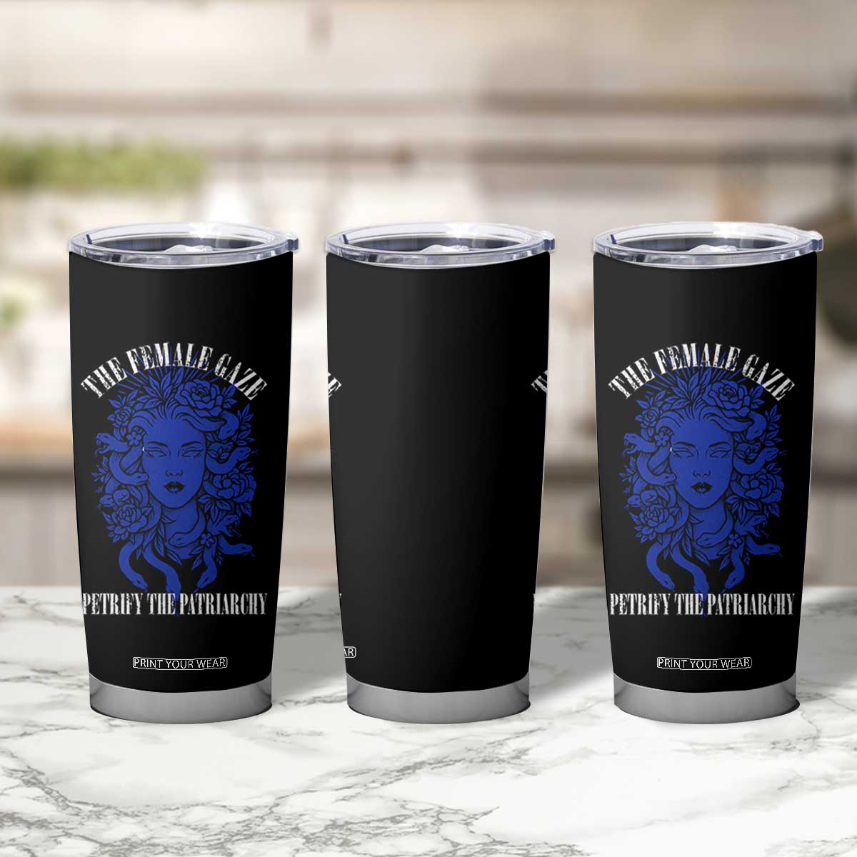 Medusa Feminist Tumbler Cup Womens Rights Mythical Empowerment Graphic TS10 Print Your Wear